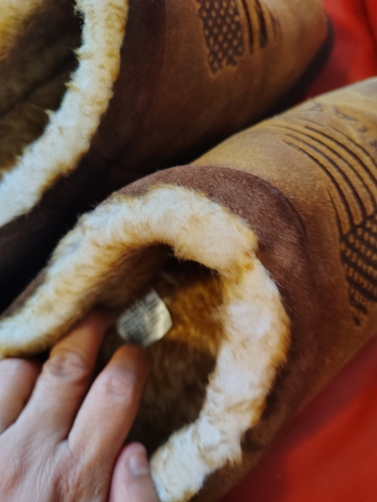 Ariat Brown Suede Shearling-Lined Slip-On Loafers main image 4